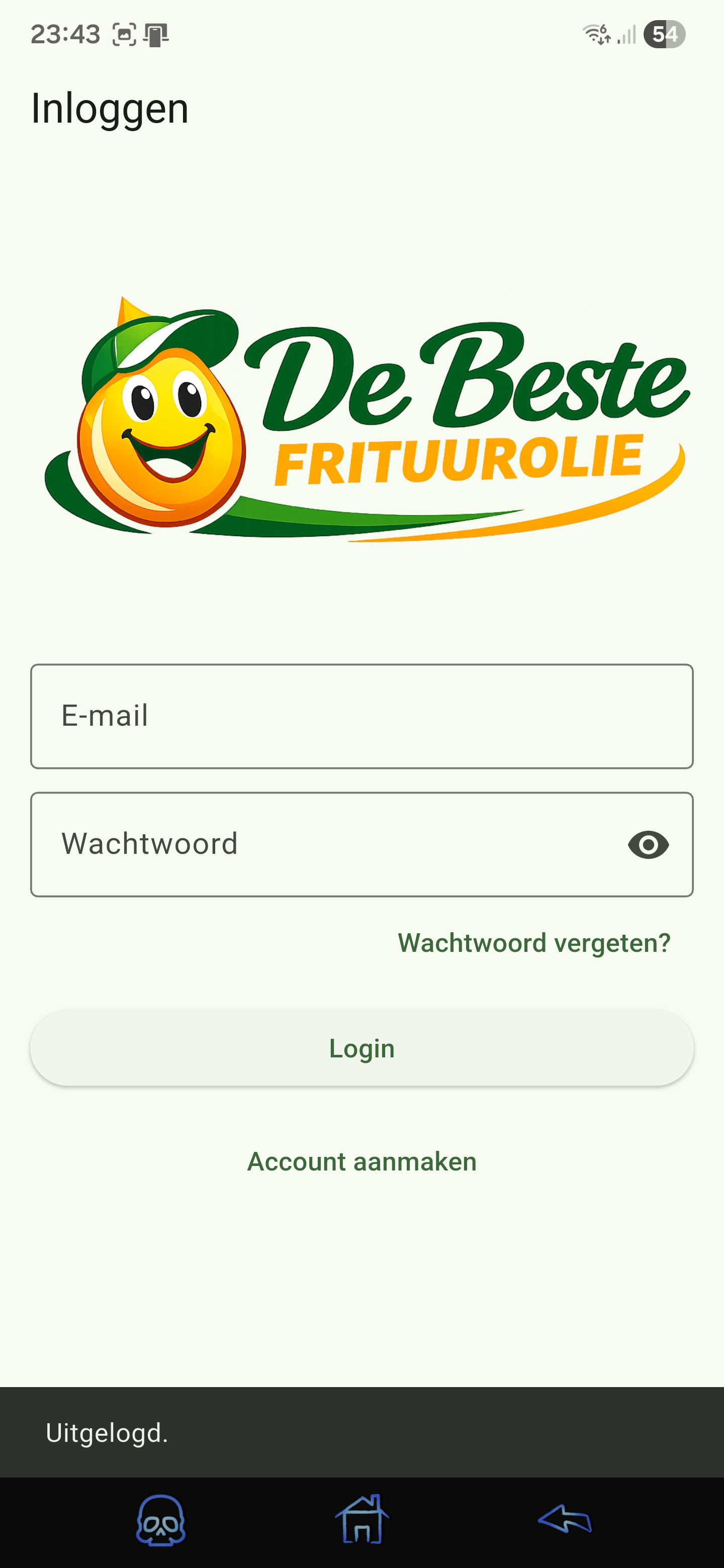 Inloggen in de app